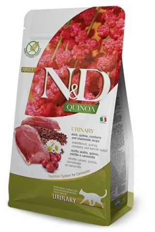 FARMINA N&D CAT QUINOA URINARY DUCK - z kaczką, quinoa, żurawiną i rumiankiem- sucha karma dla kota - 5kg