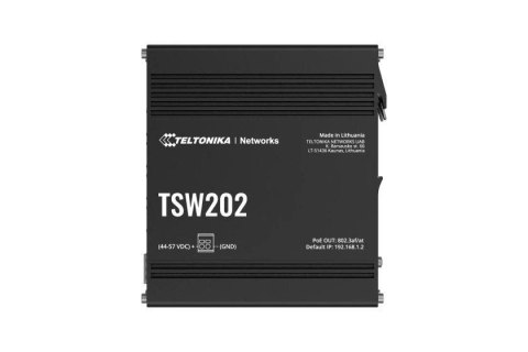 Teltonika TSW202 | Switch | 8x RJ45 1000Mb/s, 2x SFP, 2-pin DC. L2, zarządzalny