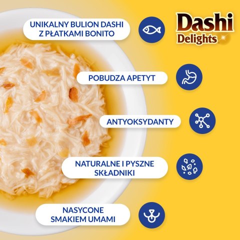 INABA DASHI DELIGHTS Kurczak Tuńczyk & Przegrzebki 70g bulion dla kota