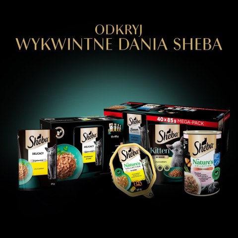 SHEBA Sauce Collection Mix Smaków rybnych w sosie - Mokra karma dla kota - 40x85g