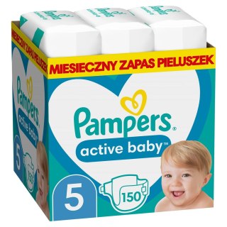 Pampers Zestaw pieluch Active Baby MTH Box 5 (11-16 kg); 150