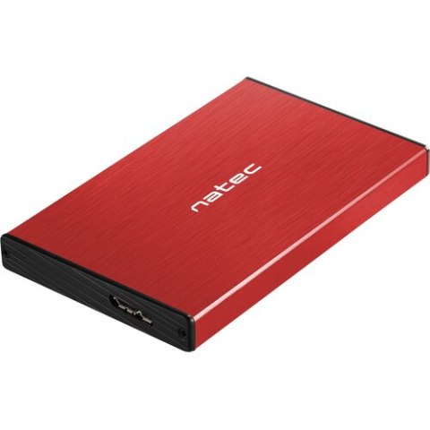 Obudowa NATEC Rhino Go NKZ-1279 (2.5"; USB 3.0; Aluminium; kolor czerwony)