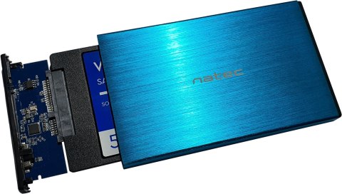 Obudowa na dysk NATEC Rhino Go NKZ-1280 (2.5"; USB 3.0; Aluminium; kolor niebieski)