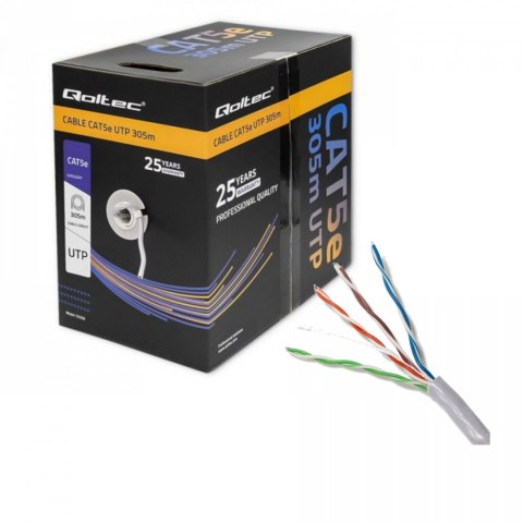 Qoltec Kabel sieciowy/skrętka UTP | CAT5E | 305m