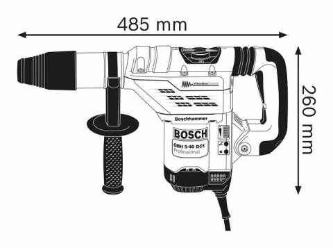 BOSCH MŁOT WIERCĄCO-KUJĄCY SDS-MAX 1150W 8,8J 6,8kg GBH 5-40 DCE