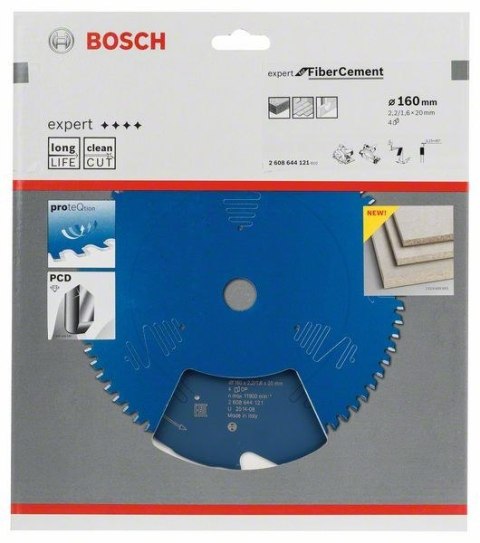 BOSCH PIŁA TARCZOWA FIBER CEMENT EXPERT 160x20mm 4-ZĘBY