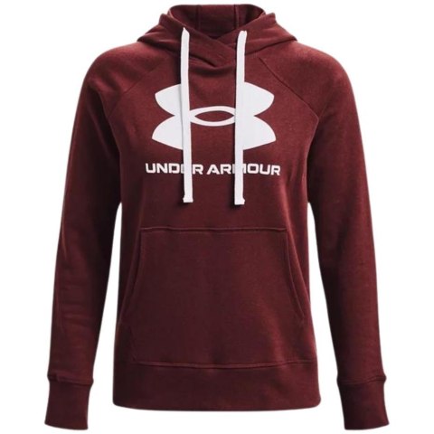 Bluza damska Under Armour Rival Fleece Logo Hoodie bordowa 1356318 690