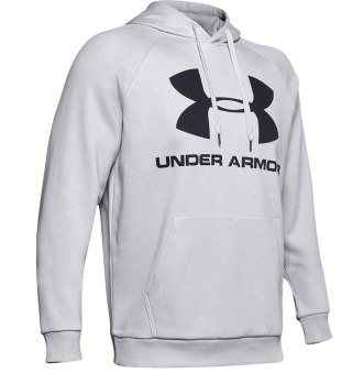 Bluza męska Under Armour Rival Fleece Logo Hoodie jasnoszara 1345628 014