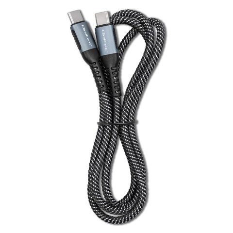 Qoltec Kabel USB 2.0 typ C | USB 2.0 typ C 100W | QC 3.0 | PD | 1.5m | Czarny