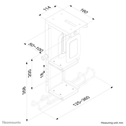 PC AKCESORIA DESK MOUNT 10KG CPU-D075BLACK/LK NEWSTAR