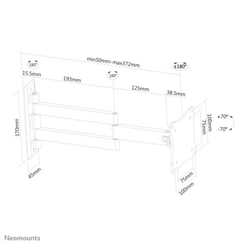 UCHWYT NA ŚCIANĘ DO TV 10-24" FPMA-W830BLACK NEWSTAR