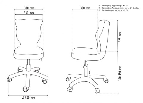 Krzesło dziecięce ENTELO Petit Czarny Velvet 35 rozmiar 3