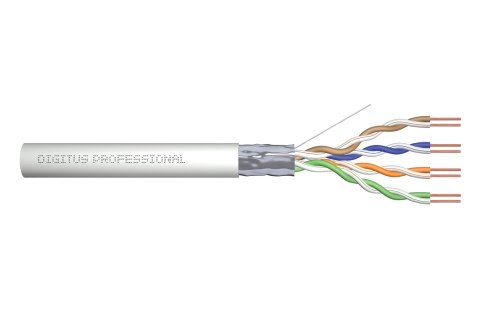 Kabel instalacyjny DIGITUS kat.5e, F/UTP, Eca, AWG24/1, PVC, 305m, szary, karton