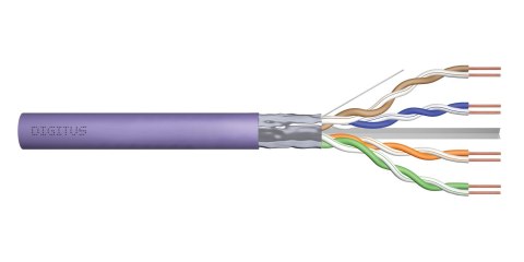 Kabel instalacyjny DIGITUS kat.6, F/UTP, Dca, AWG23/1, LSOH, 50m, fioletowy