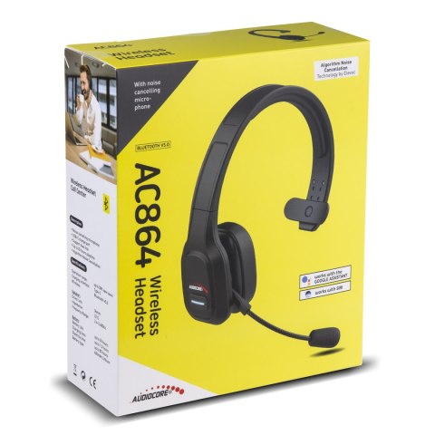 AUDIOCORE SŁUCHAWKI BLUETOOTH CALL CENTER AC864