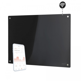 Szklany panel grzewczy Wifi + Bluetooth + wyświetlacz LED MILL GL600WIFI3 BLACK