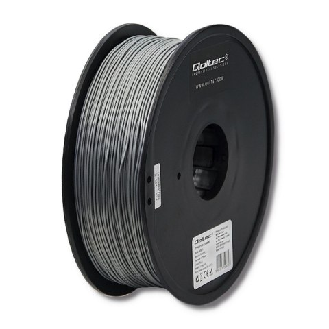 Qoltec Profesjonalny filament do druku 3D | PLA PRO | 1.75mm | 1kg | Silver