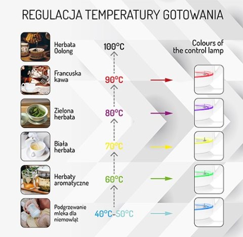 Czajnik szklany 1,7 L z regulacją temp.