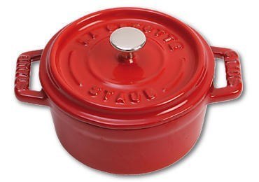 Mini garnek żeliwny okrągły Staub - 250 ml, Czerwony