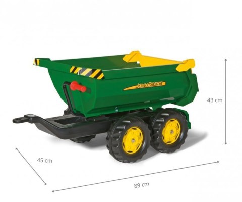 Rolly Toys 122165 Przyczepa Rolly Halfpipe półwywrotka John Deere 2-osie