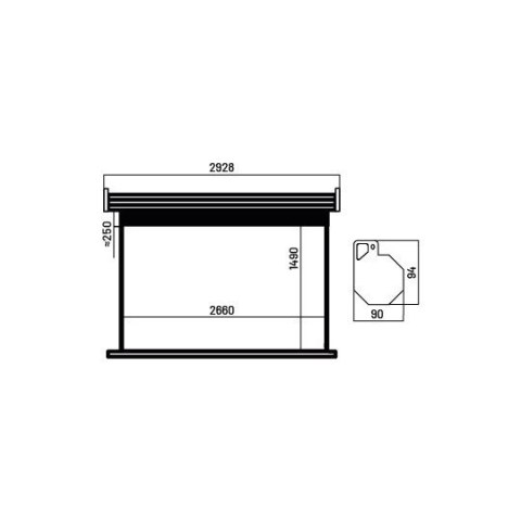 Ekran projekcyjny podwieszany Overmax Automatic Screen 120