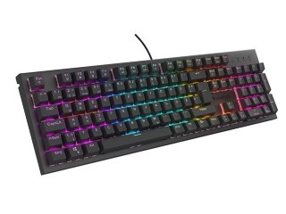 KLAWIATURA DLA GRACZY GENESIS THOR 303 DE PODŚWIETLENIE RGB MECHANICZNA SILENT SWITCH CZARNA HOT SWA