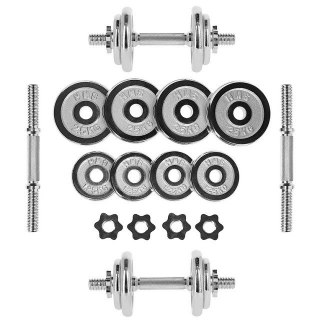 STC20 SZTANGIELKI W WALIZCE 2 x 10 KG CHROME HMS