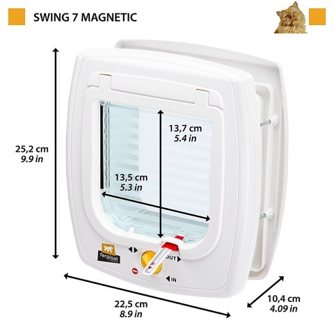 SWING 7 - drzwiczki z zamkiem magnetycznym brązowe