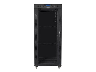 LANBERG SZAFA STOJĄCA RACK 19" 27U 600x800 CZARNA drzwi szklane