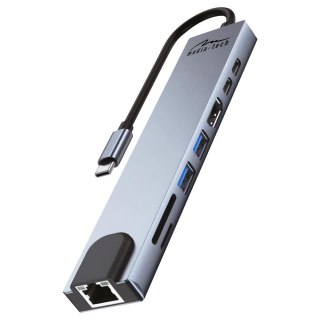 Stacja dokująca USB-C Media-Tech 8 in 1 GIGA LAN HUB MT5046