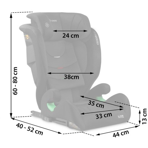 Fotelik samochodowy Nukido Louis Soft czarny 15-36 kg ISOFIX