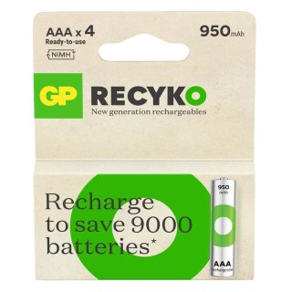 Akumulatorki AAA/R03 GP ReCyko Ni-MH 950mAh - 4 sztuki