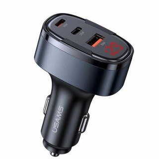 Ładowarka samochodowa Usams C42 100W USB-A + 2xUSB-C PD Fast Charge