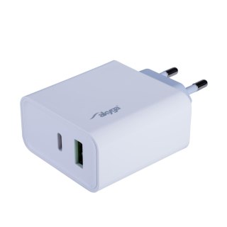 Ładowarka sieciowa Akyga AK-CH-14 45W USB-A + USB-C PD Quick Charge 3.0 5-20V / 2.25-3A biała