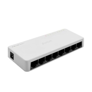 Switch niezarządzalny Qoltec przełącznik 8 x port RJ45 | 100Mbps | Fast Ehernet | LAN