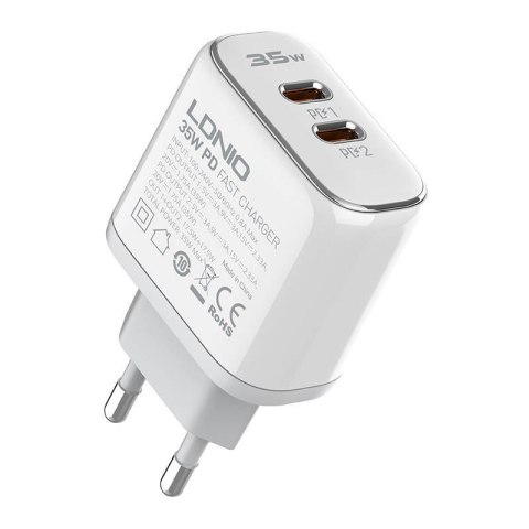 Ładowarka sieciowa LDNIO A2528C 2USB-C 35W + Kabel USB-C - USB-C Ładowarka sieciowa LDNIO A2528C 2USB-C 35W + Kabel USB-C - USB-C