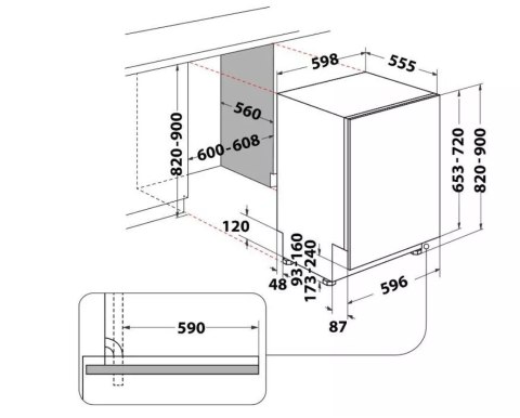 Zmywarka do zabudowy INDESIT D2I HD526 A