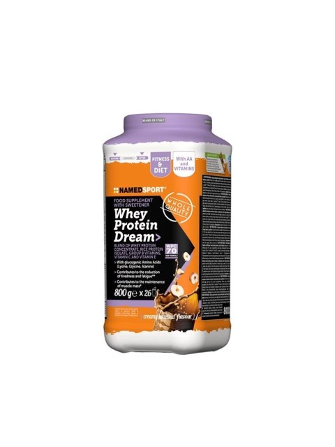 Odrzywka białkowa NAMEDSPORT Whey protein dream / orzech laskowy 800g