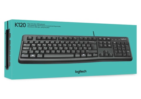 Klawiatura membranowa Logitech K120 920-002479 (USB 2.0; (US); kolor czarny)