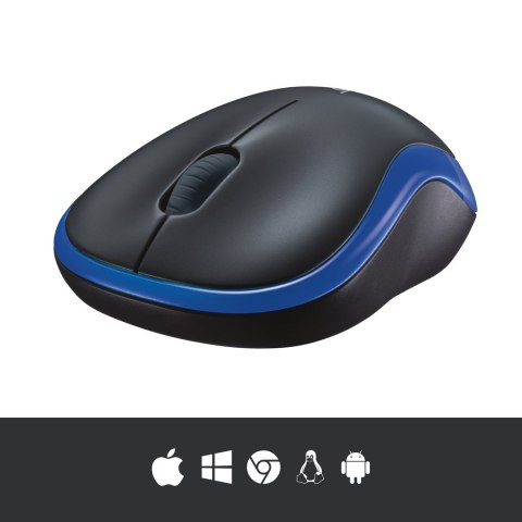 Mysz Logitech M185 910-002239 (optyczna; 1000 DPI; kolor niebieski)