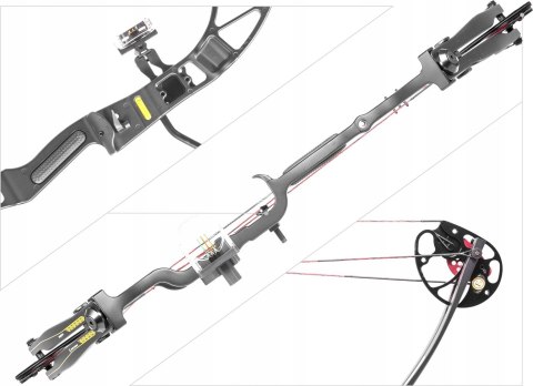 Łuk bloczkowy Poe Lang EK HUNGER REX czarny 28", 15-55LBS, 230 FPS (CO-029B)