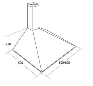 Okap kominowy AKPO WK-5 SOFT 50 BIAŁY (500mm; kolor biały)