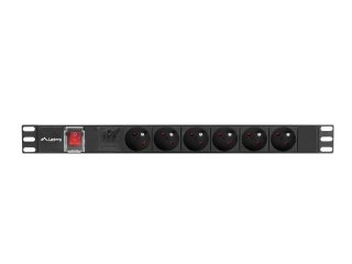 LANBERG LISTWA ZASILAJĄCA RACK PDU 19" (1U, 16A, 6X 230V PL, 2M, CZARNA) PDU-06E-0200-BK