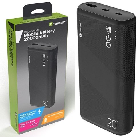 TRACER POWERBANK AMOS 20000MAH QC3.0 PD 20W TRABAT47094