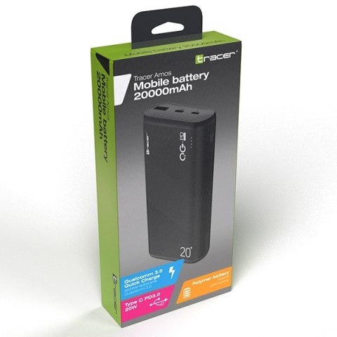 TRACER POWERBANK AMOS 20000MAH QC3.0 PD 20W TRABAT47094