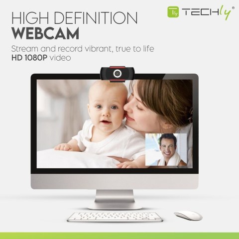 TECHLY KAMERA USB INTERNETOWA FULLHD 1080P Z MIKRO