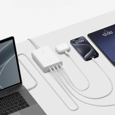 BELKIN ŁADOWARKA 4X PORT USB-C GAN 200W, BIAŁA