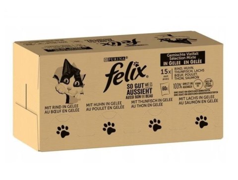 PURINA Felix MIX Smaków - mokra karma dla kota - 120x85 g