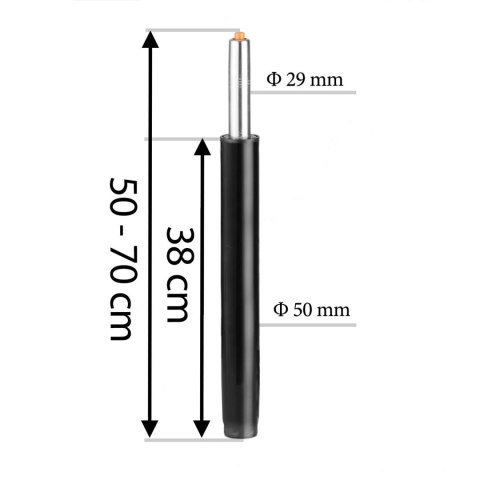 Podnośnik do hokera 53-73 cm czarny