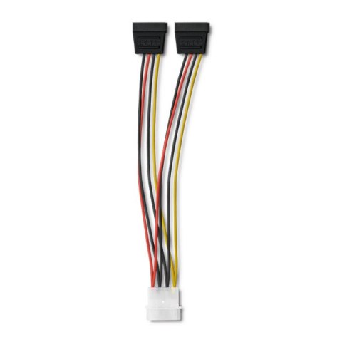 Qoltec Kabel adapter POWER MOLEX | 2xSATA | 0.2m